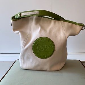 Michael Kors Cream Canvas Shoulder Bag